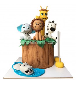 Mutlu Hayvanlar Doğum Günü Pastası