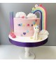 Unicorn ve Gökkuşağı Pasta